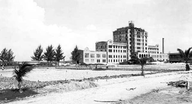 1921 - the Flamingo Hotel under construction on Miami Beach