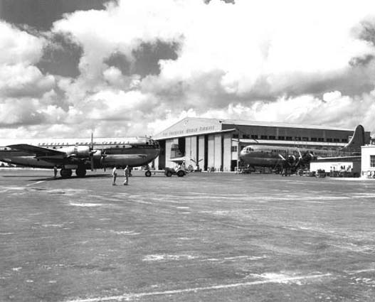 1950 - 2 American Overseas Airlines Boeing 377s joining Pan Americans fleet