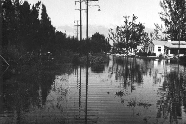 1947 - Miami Springs neighborhood after the Flood of 1947 caused by Hurricane VI