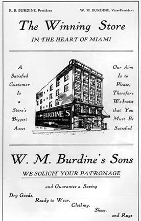 1910s - W. M. Burdines Sons department store ad (see below)