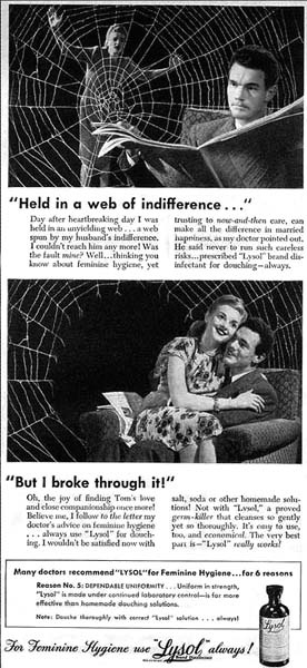 1950s? - Lysol feminine hygiene advertisement