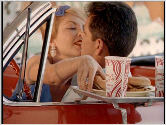 <-----   1963 - Goldilocks going for the burger in a movie scene filmed at Jimmys Hurricane