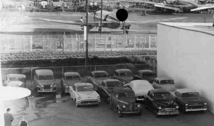 1956 - Barfield Instruments with the National Airlines hangar in background, east of LeJeune Road at NW 29 Street