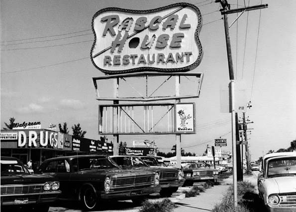 1964 - Rascal House sign on Collins Avenue (A1A), Sunny Isles