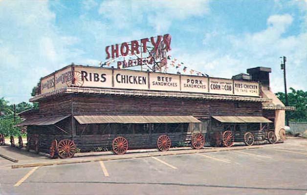 1950s - Shortys Barbecue, founded in 1951 by E. L. Shorty Allen
