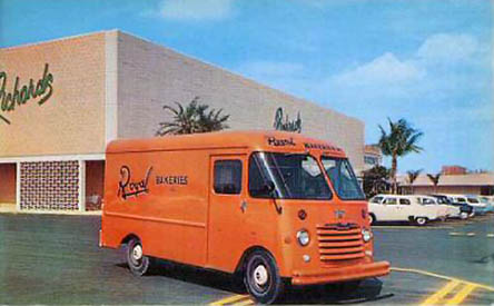 1960s - Richards Department Store and Royal Bakeries truck at 163rd Street Shopping Center
