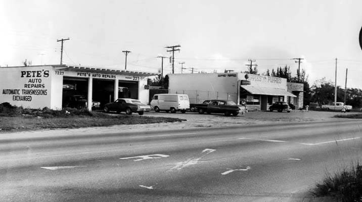 1972 - Petes Auto Repairs at 7227 Bird Road, Miami