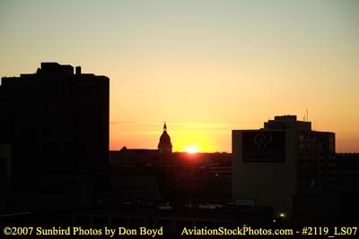 Downtown Minneapolis at sunset