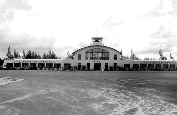 1942 - the terminal for Pan American and Eastern Air Lines at the 36th Street Airport on Pan American Field