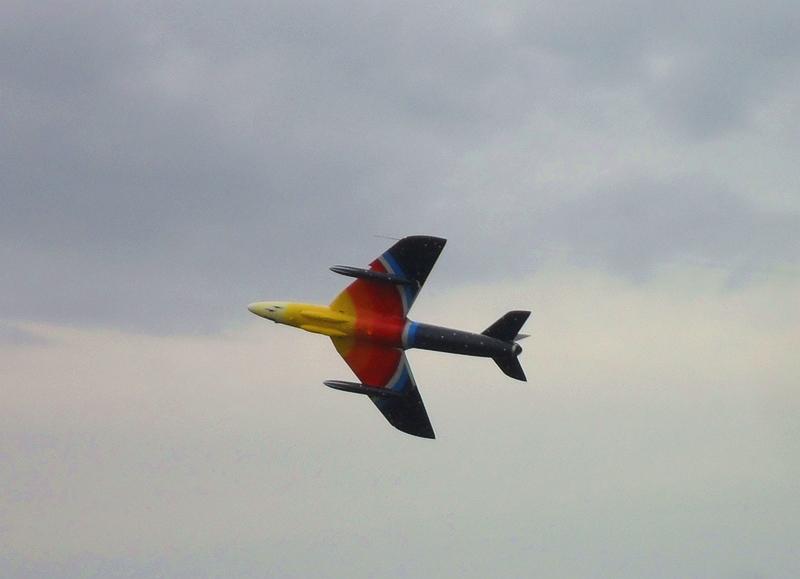 HAWKER HUNTER JET IN FLIGHT