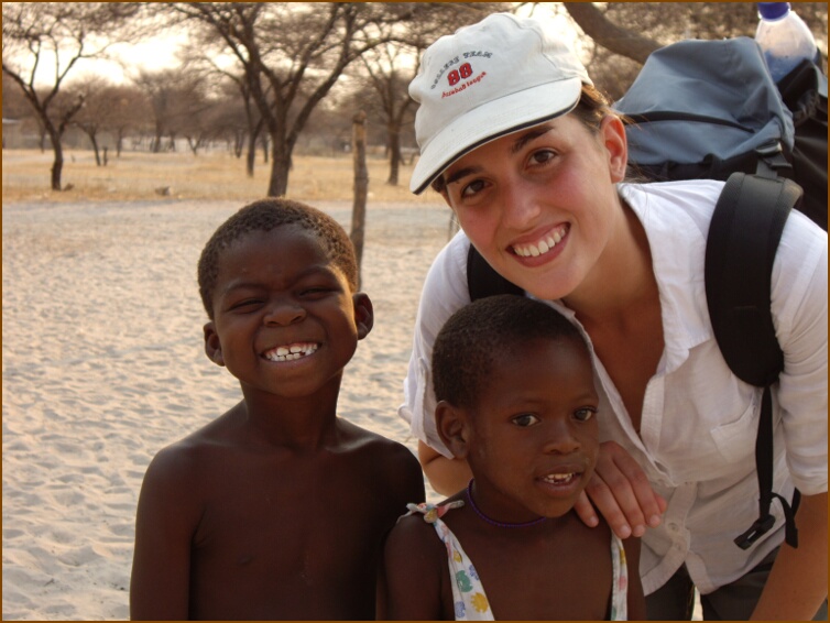 The children were very friendly and they all wanted to play with us.