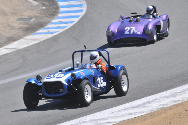 No. 35, David Swig, 1957 Monsterati B-Mod Special, and No. 27, Owen E. Gibson, 1957 Townsend Typhoon