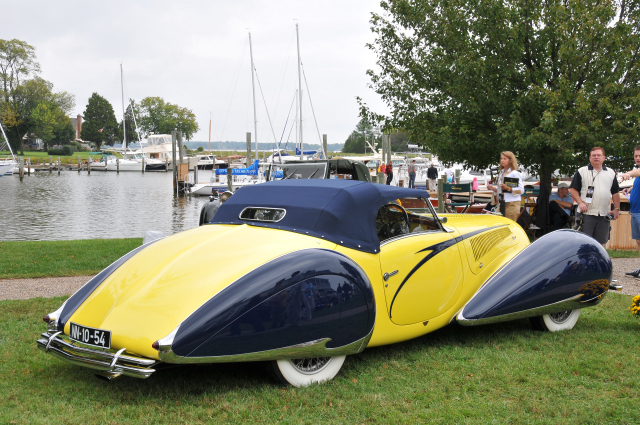 1938 Talbot Lago T150-C Cabriolet by Figoni & Falaschi, J.W. Marriott, Jr.,  2008 St. Michaels Concours dElegance, Md. (4343)