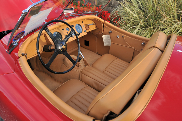 1955 Jaguar XK140 MC roadster, fully restored, matching numbers, $149,000 (7526)
