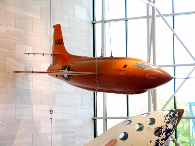 Bell X-1, FIRST aircraft to fly faster than the speed of sound, Oct. 14, 1947, Pilot: USAF Capt. Charles E. Chuck Yeager.