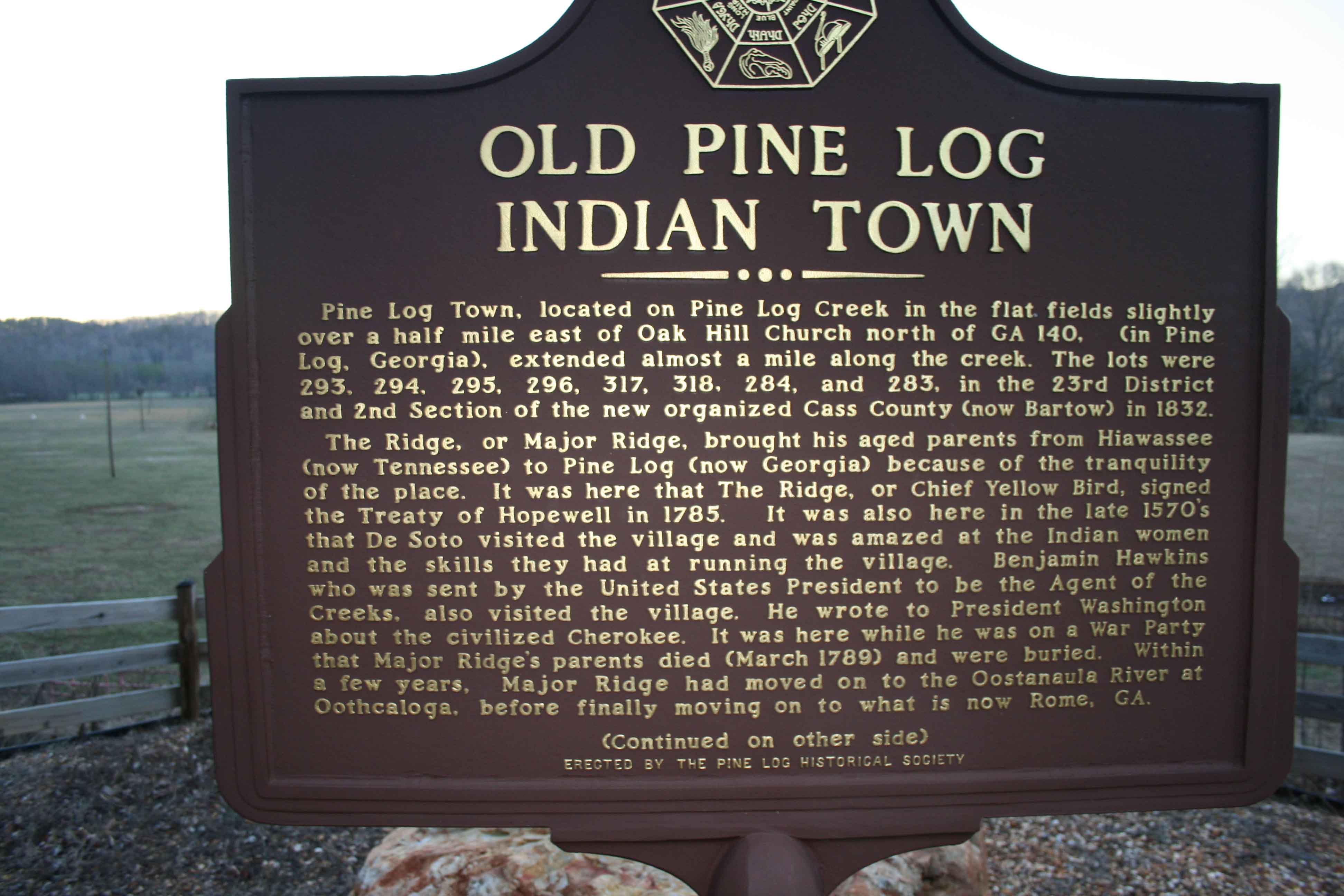 Pine Log Sign Front