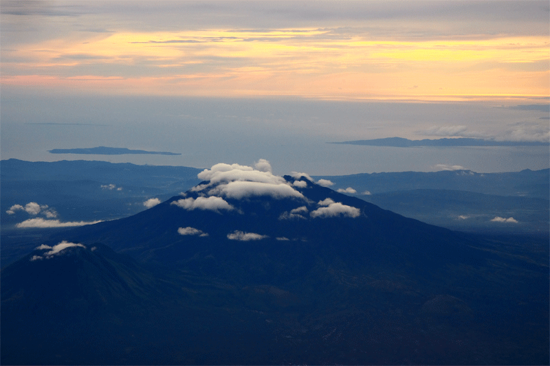 Philippine sunrise viewed from the air