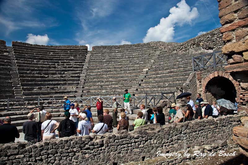 Built around 70 BCE, the Pompeii amphitheatre was the first Roman amphitheatre to be built out of stone