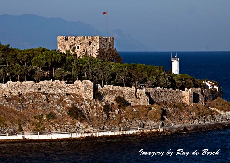 An old fortress at the Mykonos shoreline