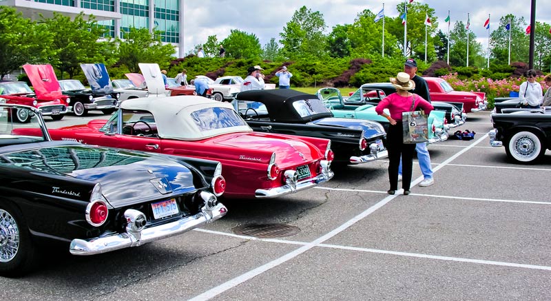  55 TBirds at Ford World Headquarters