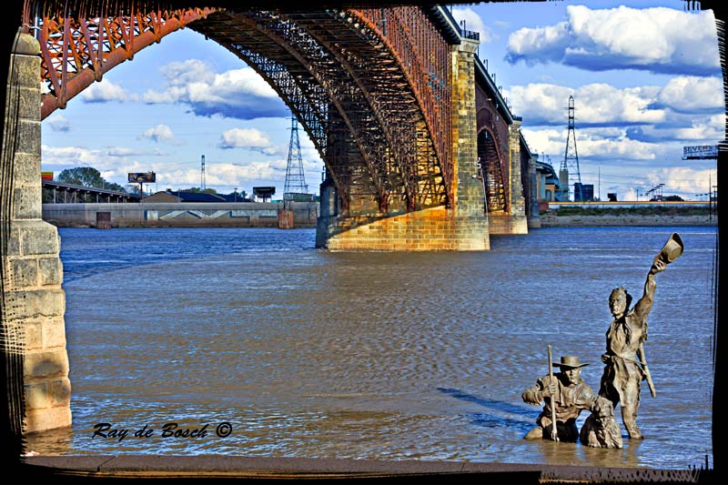 Lewis and Clark Memorial...arriving in St. Louis
