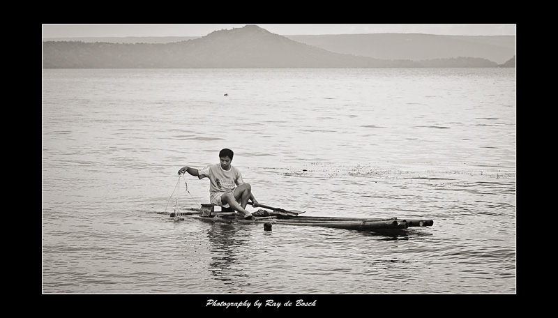 a fisherman in Tagaytay