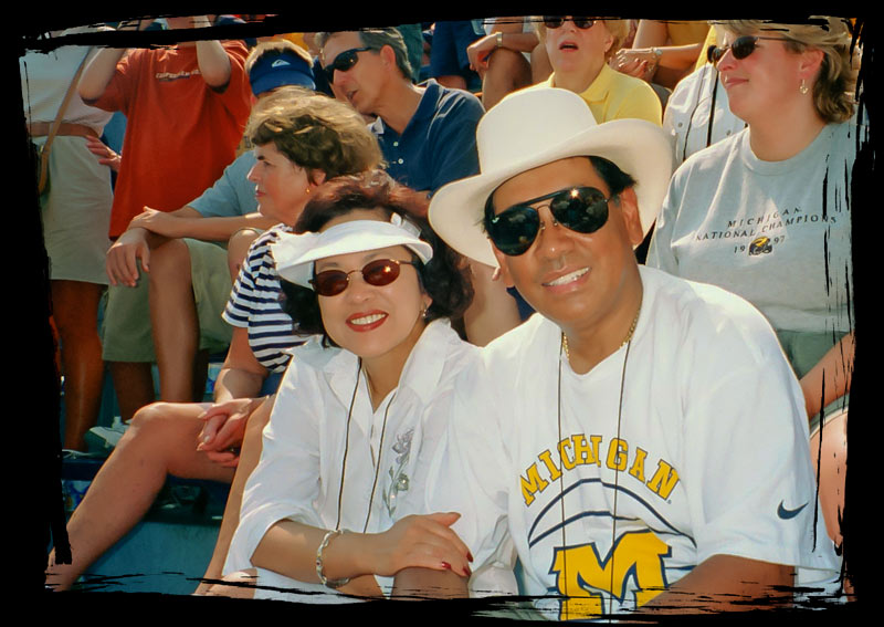 at a U of M football game