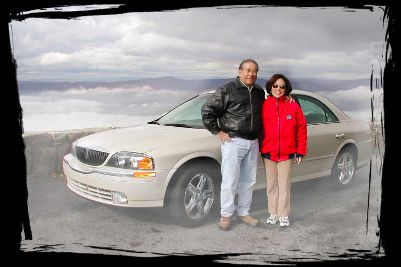 Lincoln LS Ad on a foggy morning