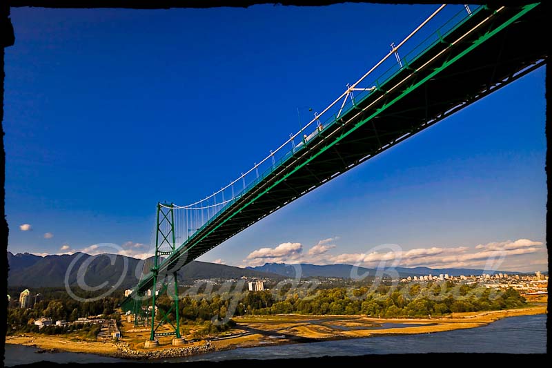 A view of Lion's Gate Bridge, as the ship leaves Vancouver for Ketchikan.....