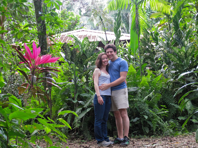In front of our little jungle house. Sigh.