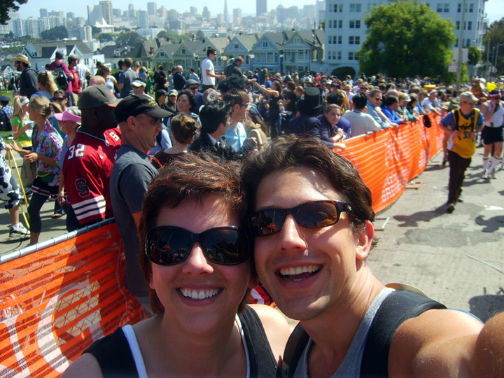 aly and zach at alamo square