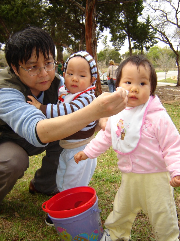 給歡歡擦鼻涕