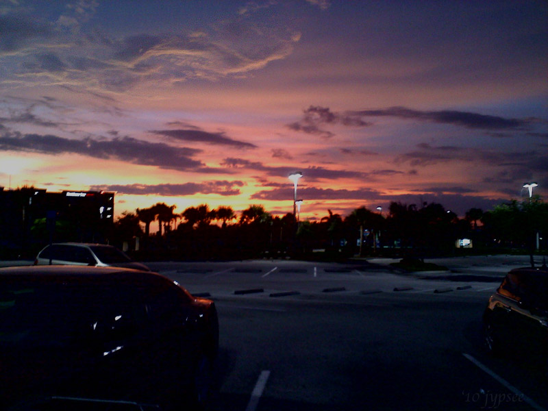 sunset at the Publix