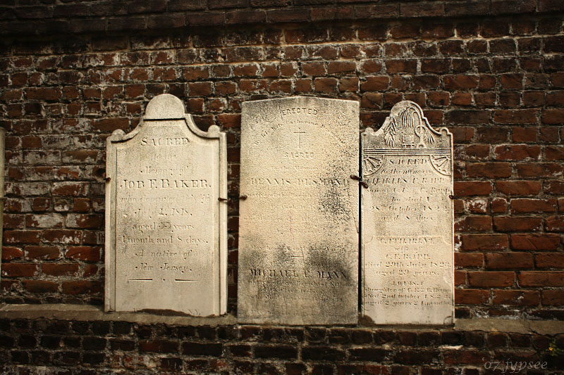 three headstones