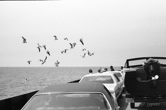 on the ferry to Currituck