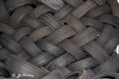 Tyres ready for recycling