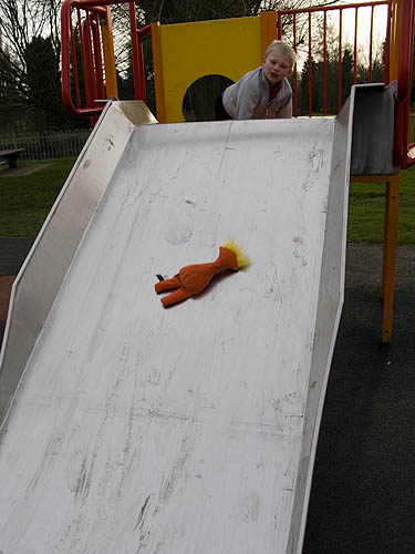 After the bowling, the play ground slide