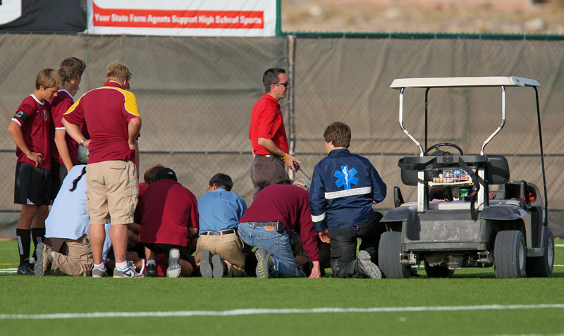 Tending to an Injured Player (4388)