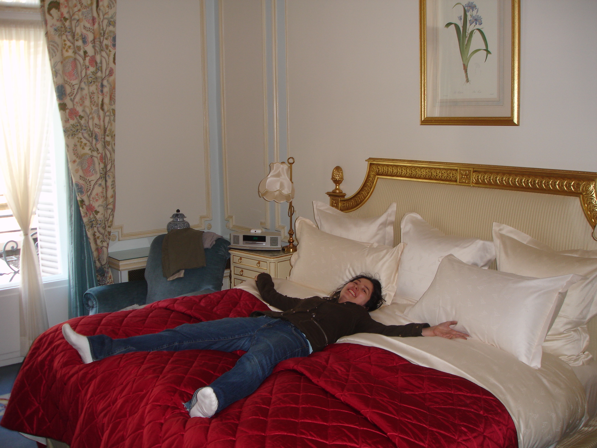 Steph roughing it in Paris.JPG