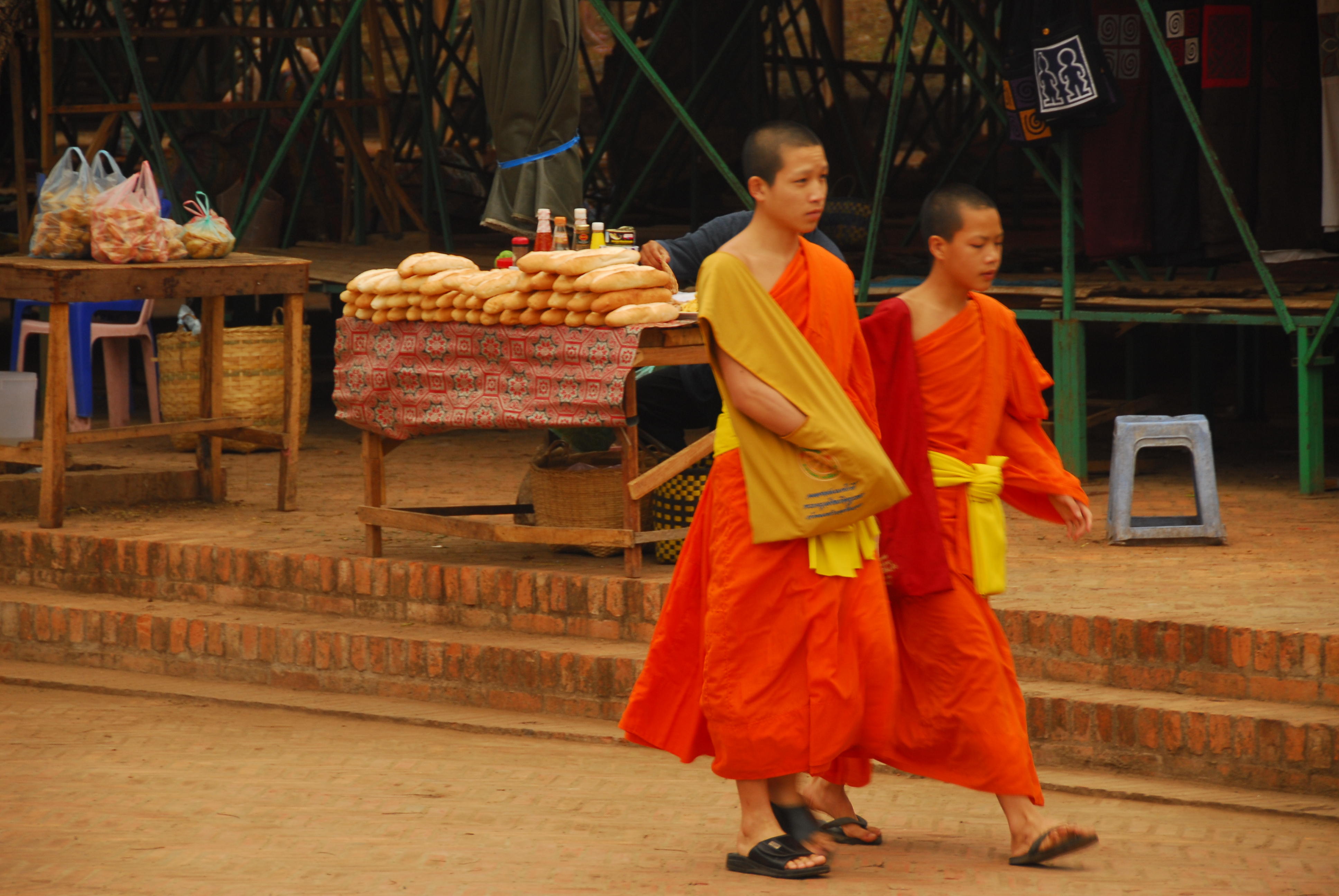 Monks, Market, Morning