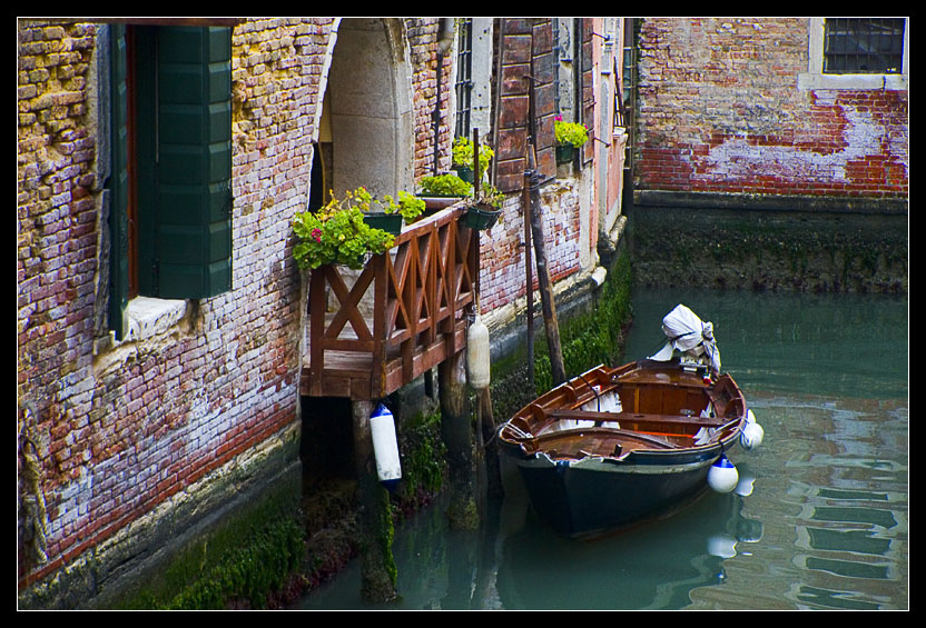 Brick Wall and Boat