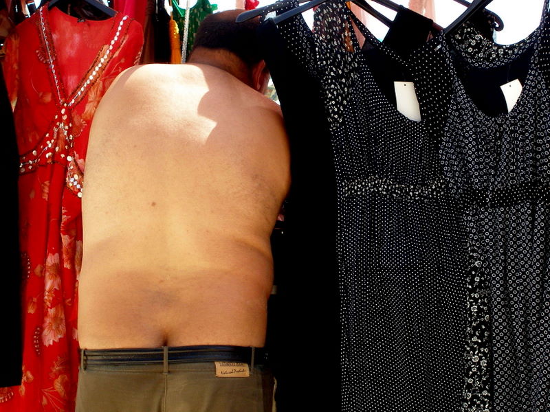 the man without shirt