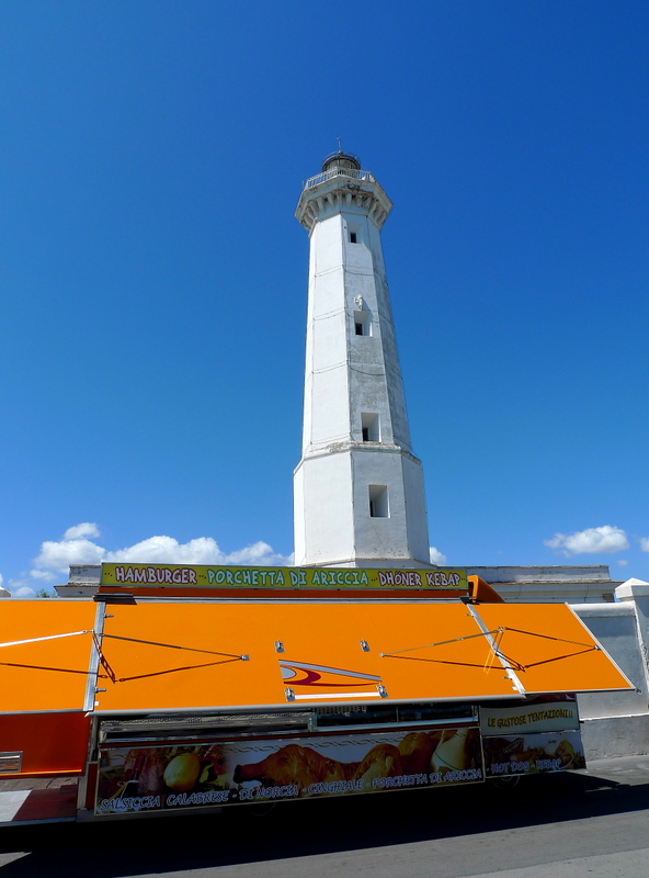 Ostuni Italy - Hamburgher under the lighthouse