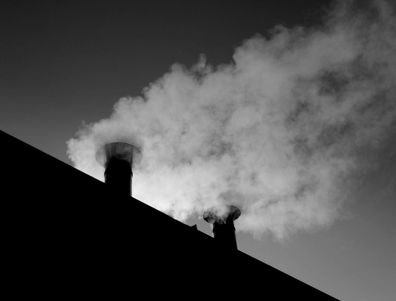 White fumes