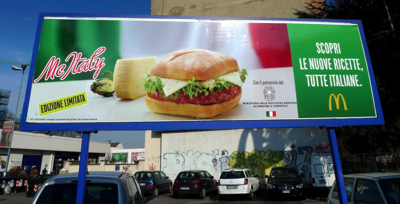 Juxtapose Hamburger - McItaly versus McUSA