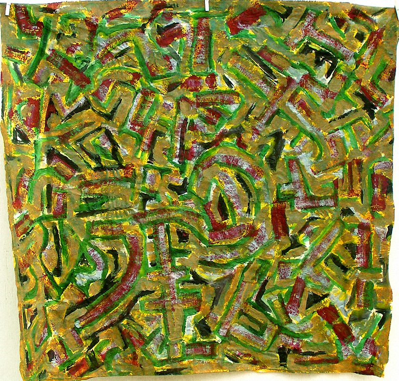 abstract yellow black and other