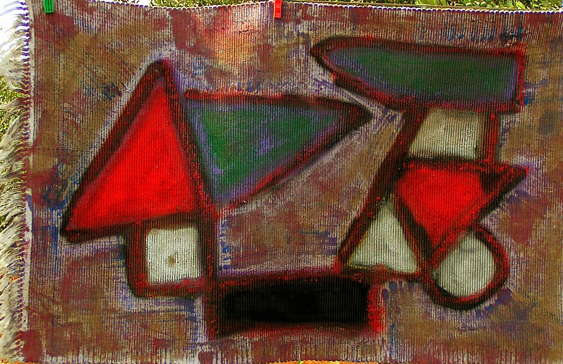 abstract green red and other
