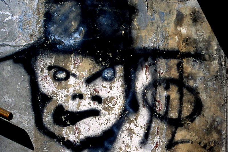 face on the wall