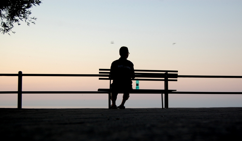 on the bench