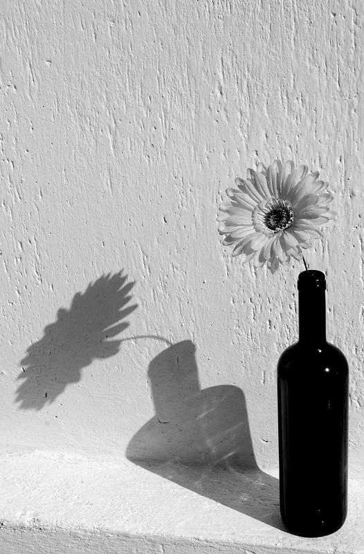 bottle with flower